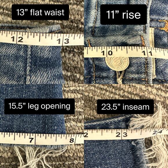 Mother Laced Hustler Ankle Jeans One Smart Cookie Wash‎ Boho Coastal Cowgirl 26 - Picture 11 of 11